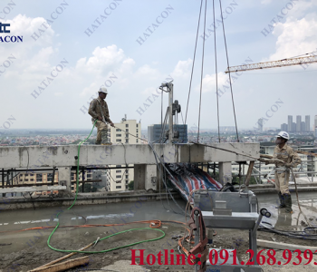 Cắt bê tông bằng dây cáp kim cương