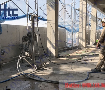 Hatacon thi công cắt bê tông vách đảm bảo tiêu chí tốc độ nhanh, chính xác với mọi vị trí, mọi kích thước